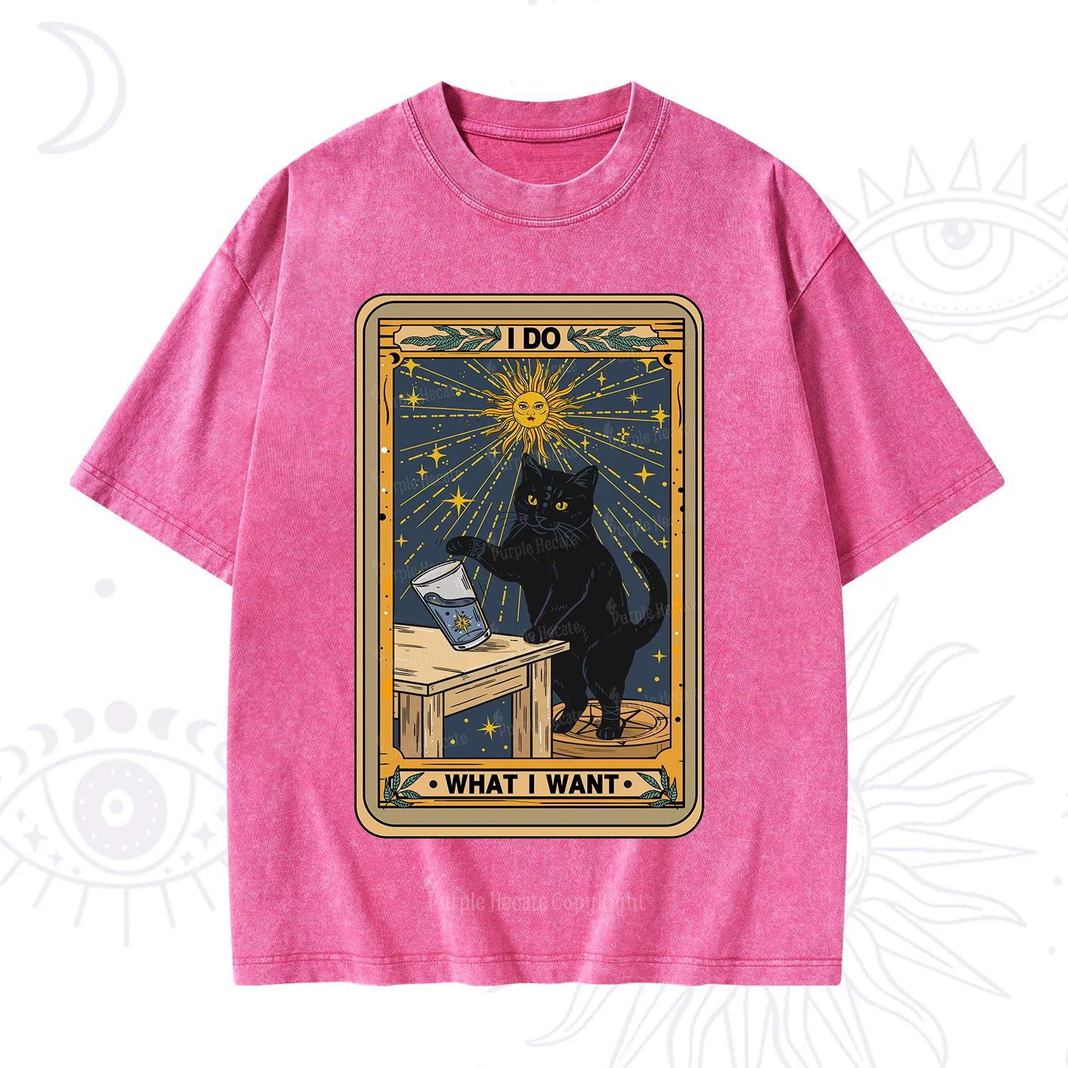 Purplehecate I Do What I Want Cats Washed T-Shirt