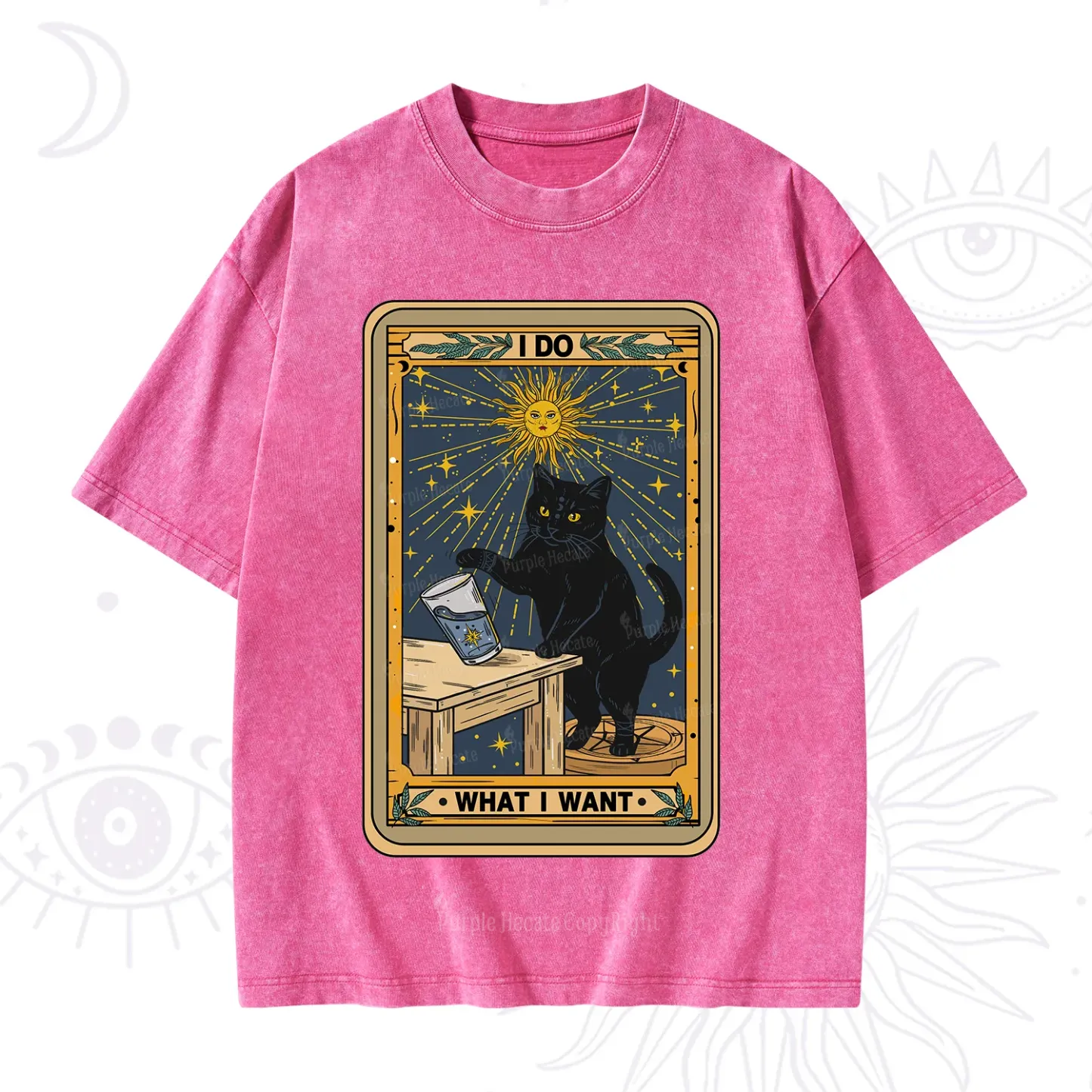 Purplehecate I Do What I Want Cats Washed T-Shirt