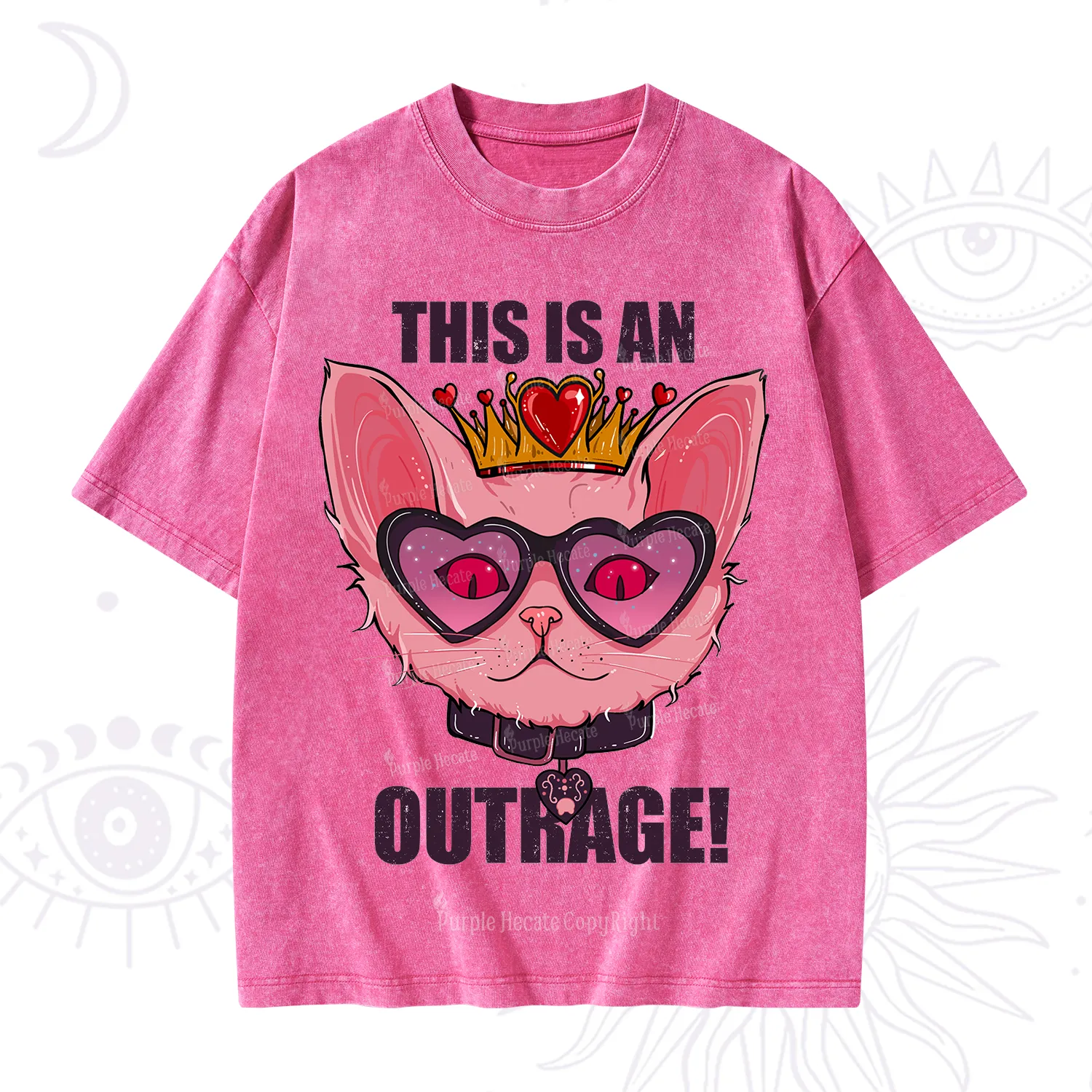 Purplehecate This is an Outrage Washed T-Shirt