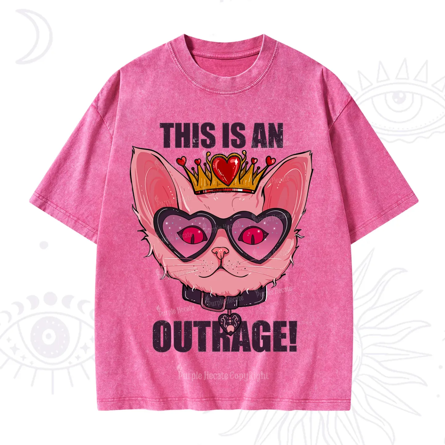 Purplehecate This is an Outrage Washed T-Shirt