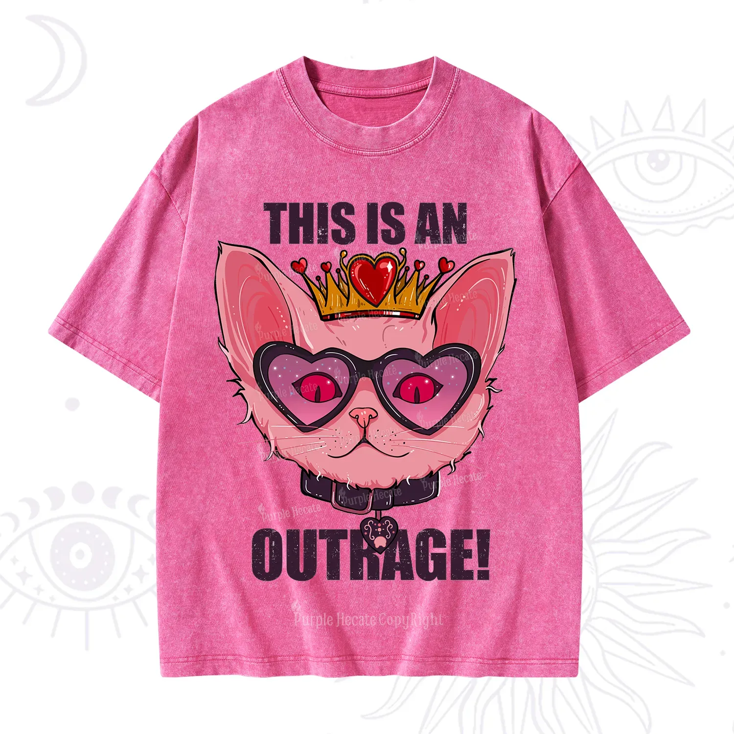 Purplehecate This is an Outrage Washed T-Shirt