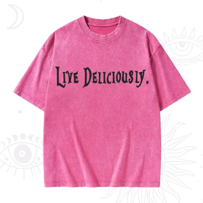 Purplehecate Live Deliciously Washed T-Shirt