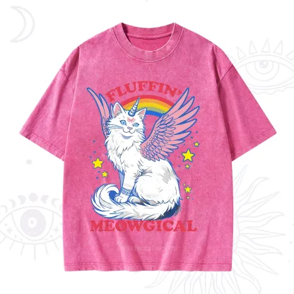 Purplehecate Fluffin Meowgical Washed T-Shirt