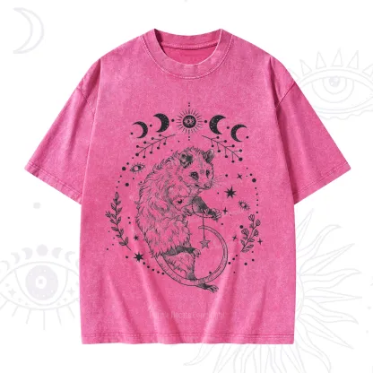 Purplehecate Lunar Magic Opossum Washed T-Shirt