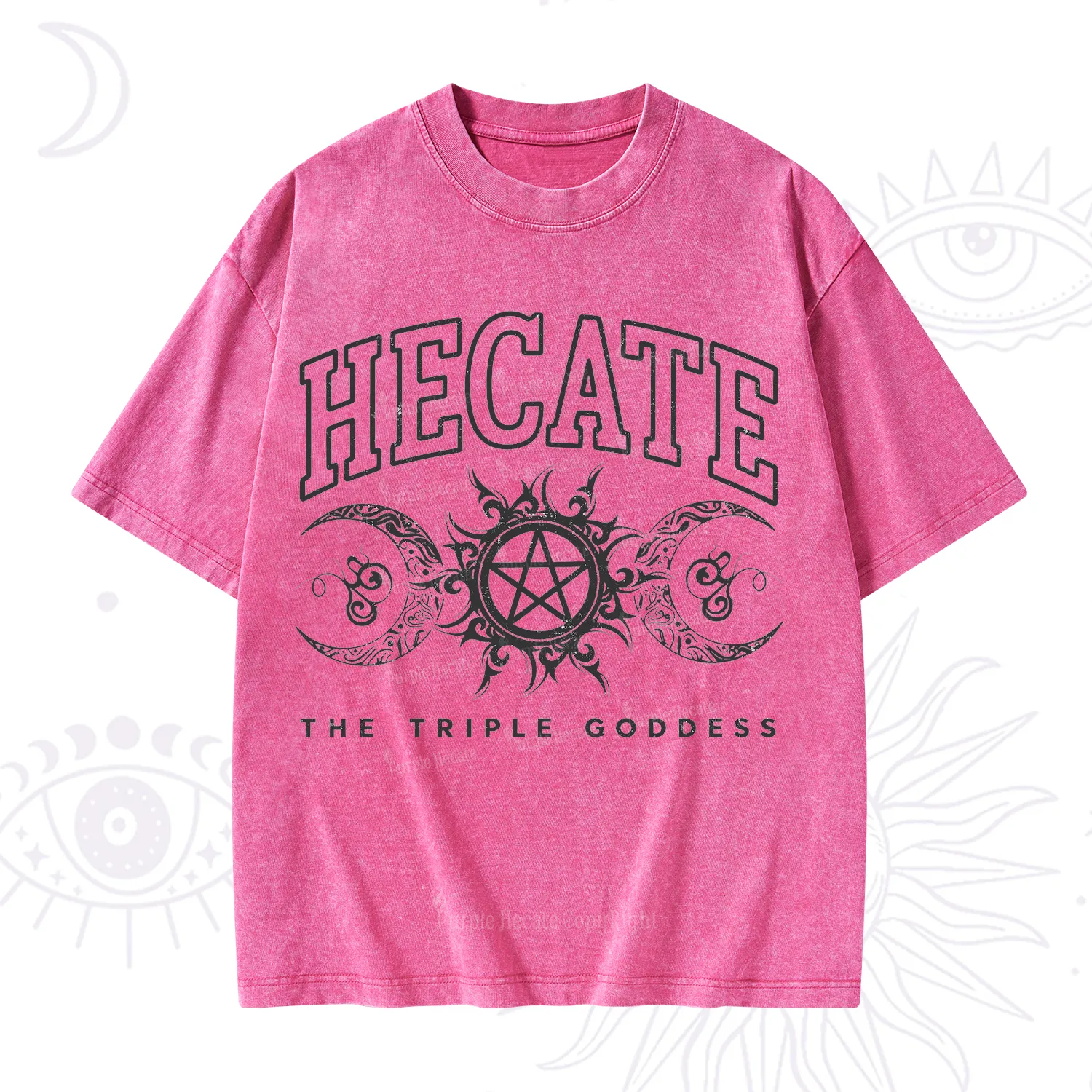 Purplehecate The Triple Goddess Hecate Washed T-Shirt