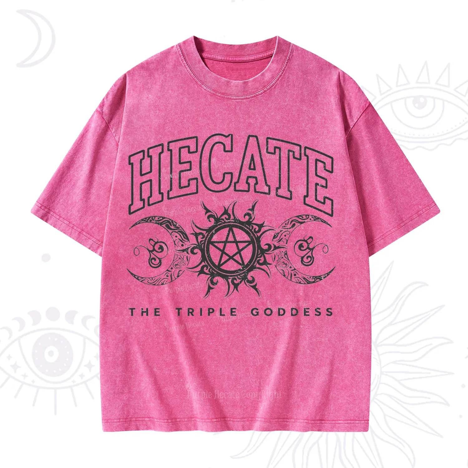 Purplehecate The Triple Goddess Hecate Washed T-Shirt