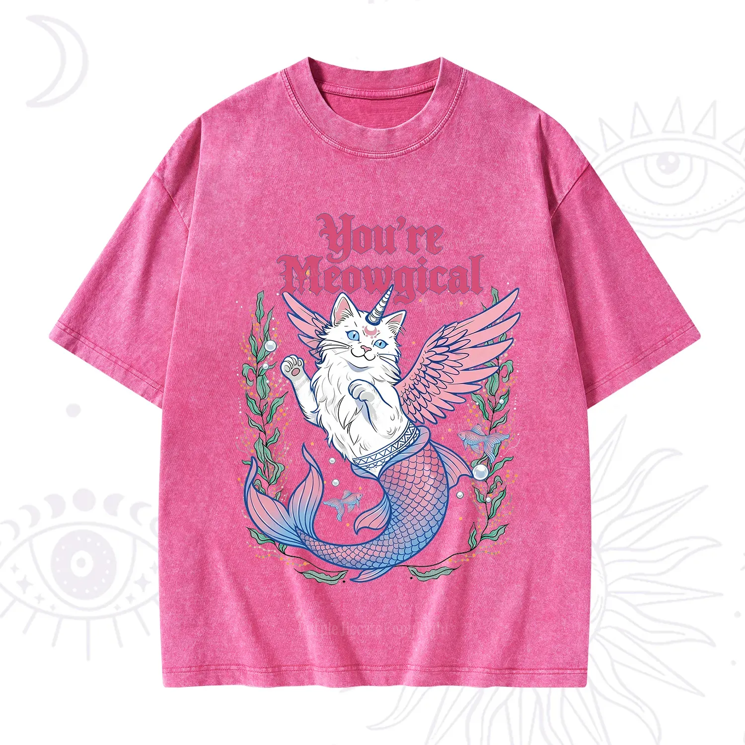Purplehecate You're Meowgical Washed T-Shirt