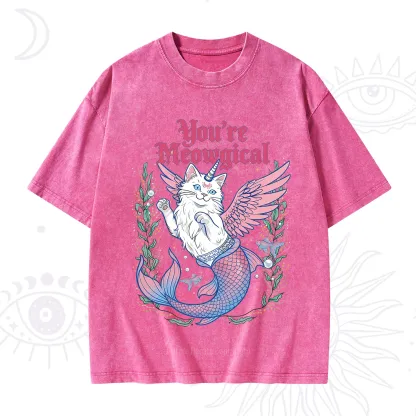 Purplehecate You're Meowgical Washed T-Shirt