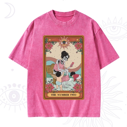 Purplehecate The Number Two Tarot Washed T-Shirt