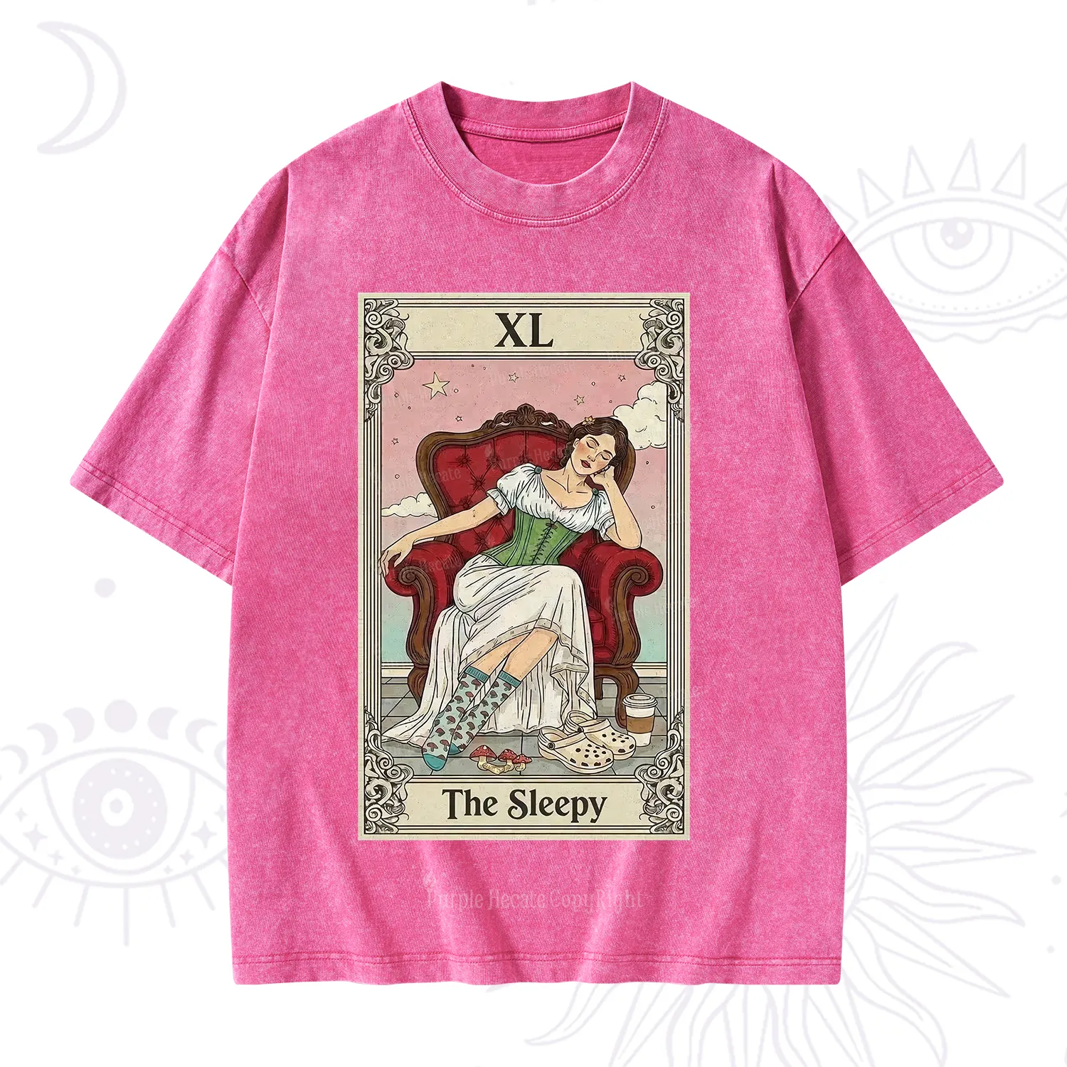 Purplehecate The Sleepy Tarot Washed T-Shirt