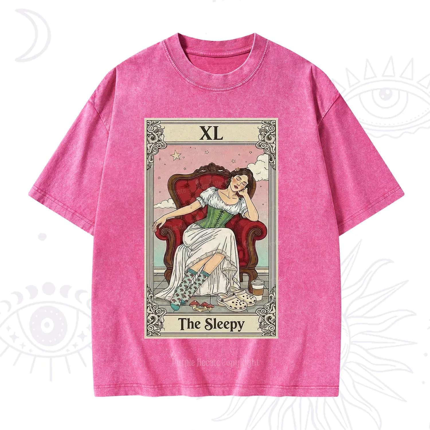 Purplehecate The Sleepy Tarot Washed T-Shirt
