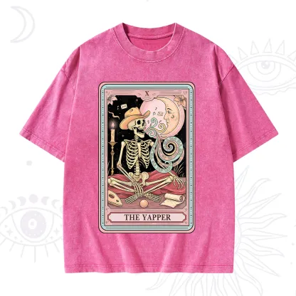 Purplehecate The Skeleton Yapper Tarot Washed T-Shirt
