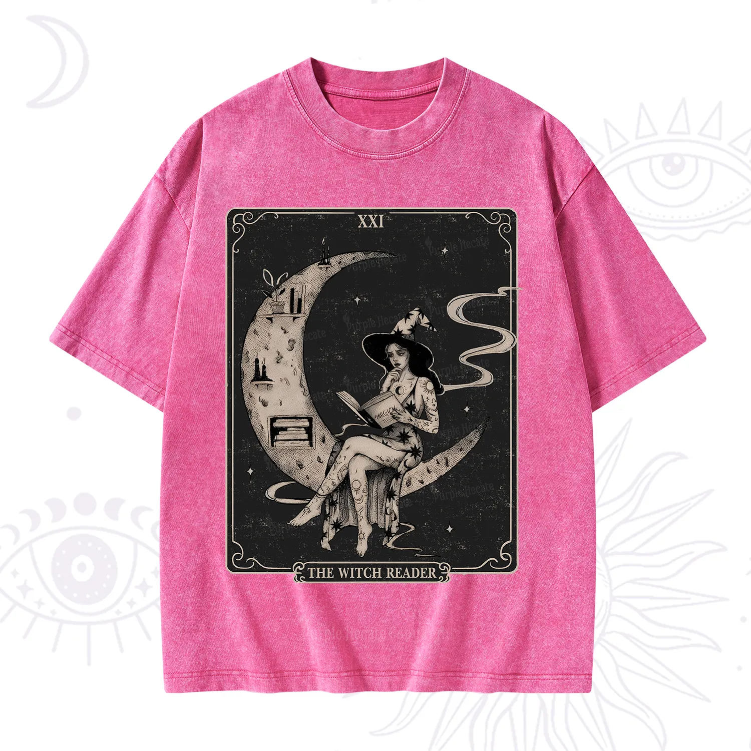 Purplehecate The Witch Reader Washed T-Shirt