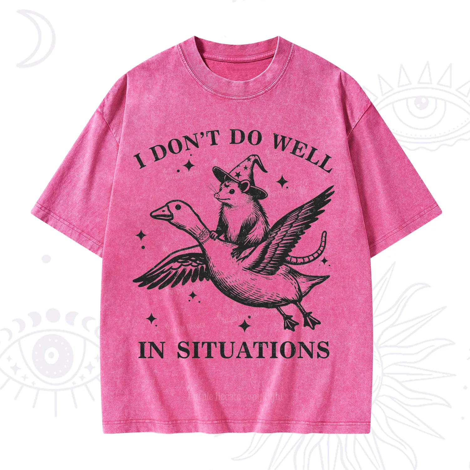 Purplehecate I Don't Do Well In Situations Washed T-Shirt