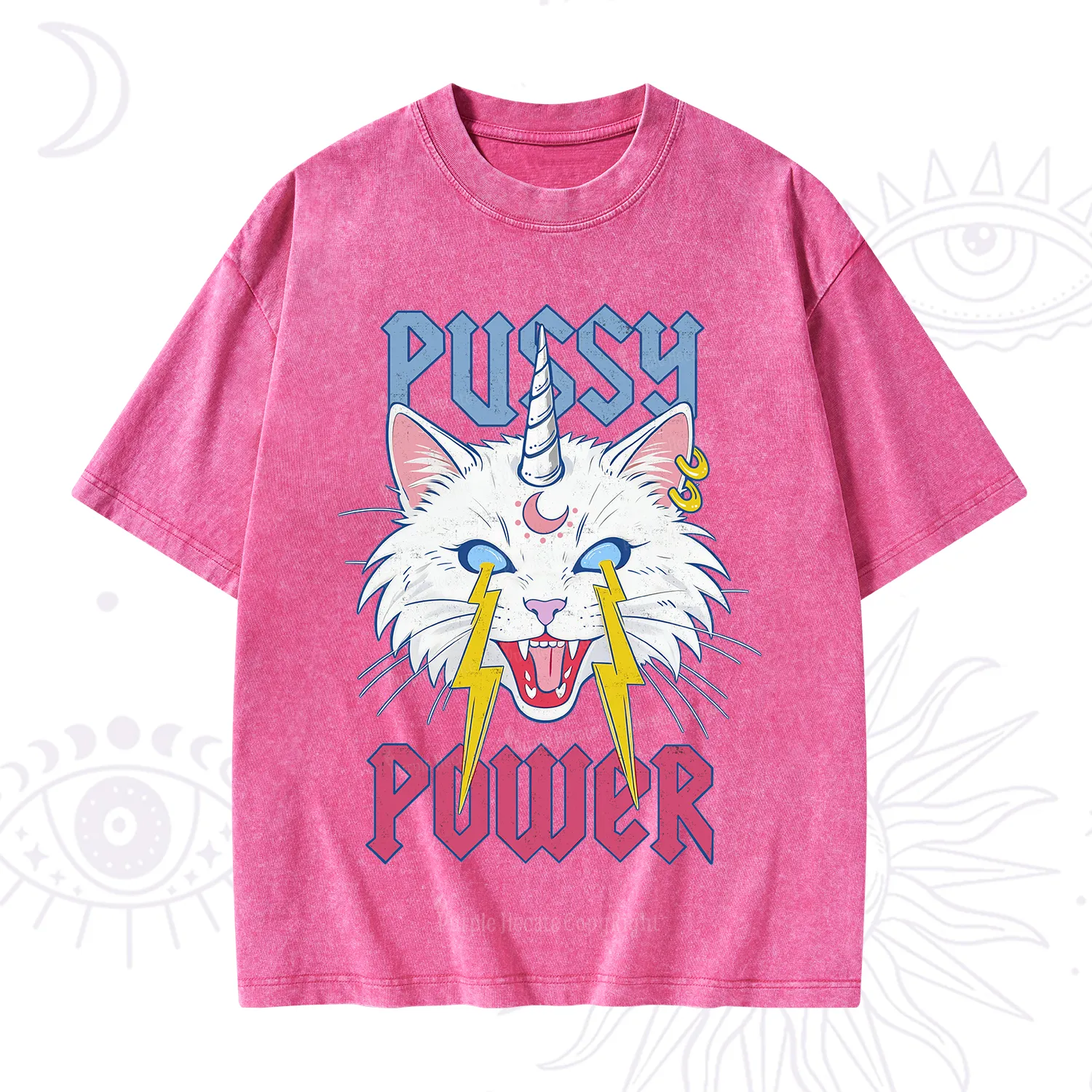 Purplehecate Pussy Power Washed T-Shirt