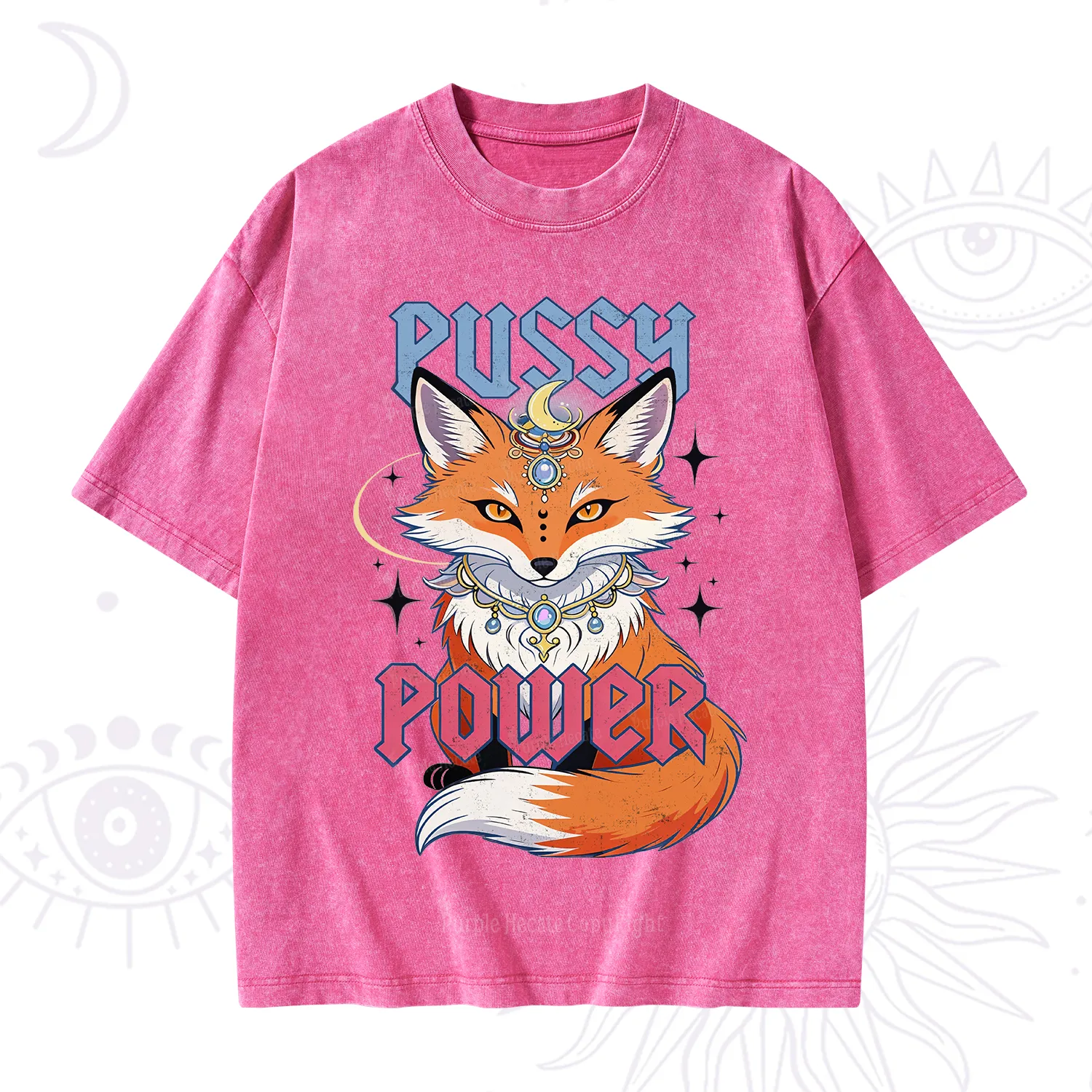 Purplehecate Pussy Power Washed T-Shirt