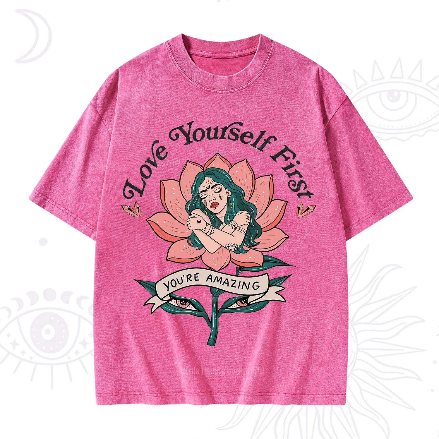 Purplehecate Love Yourself First Washed T-Shirt