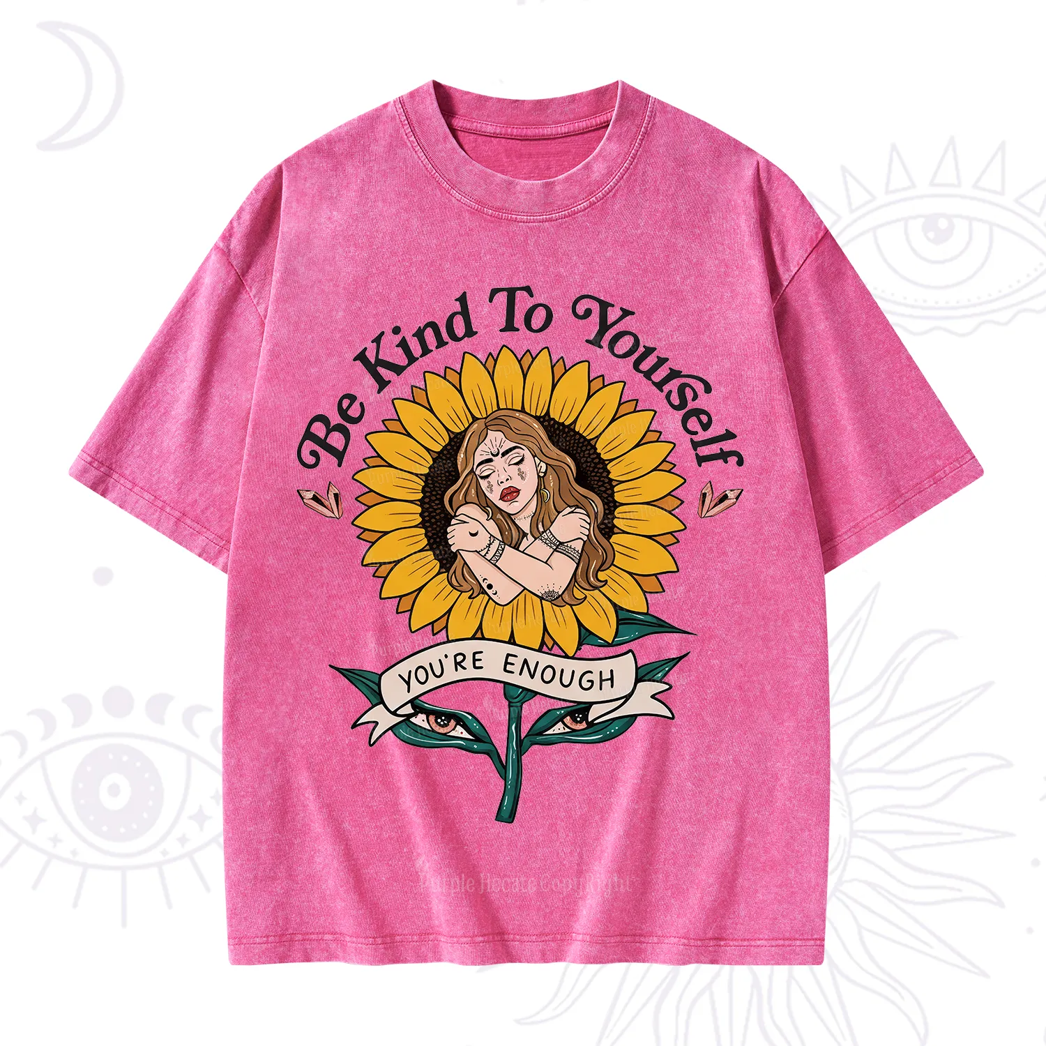 Purplehecate Be Kind To Yourself Washed T-Shirt