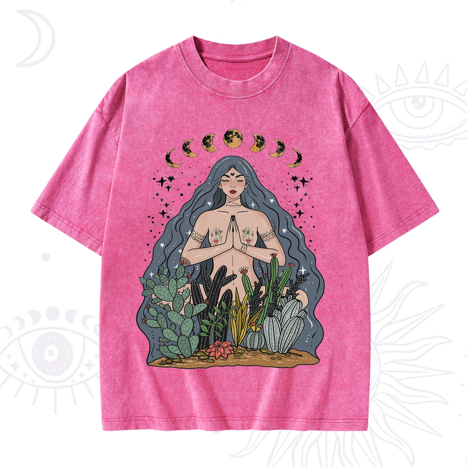 Purplehecate Goddess of Growth Washed T-Shirt