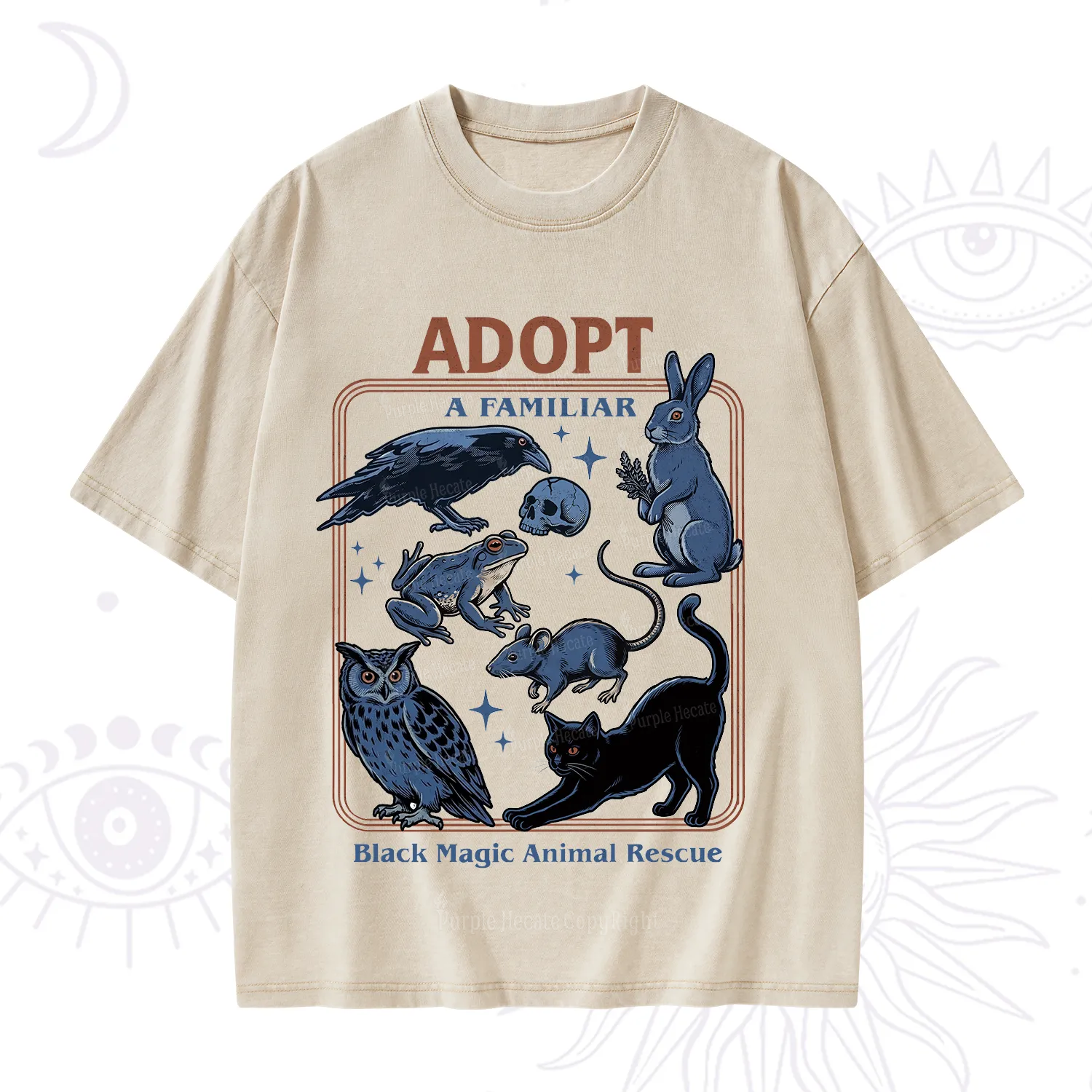 Purplehecate Adopt a Familiar Washed T-Shirt