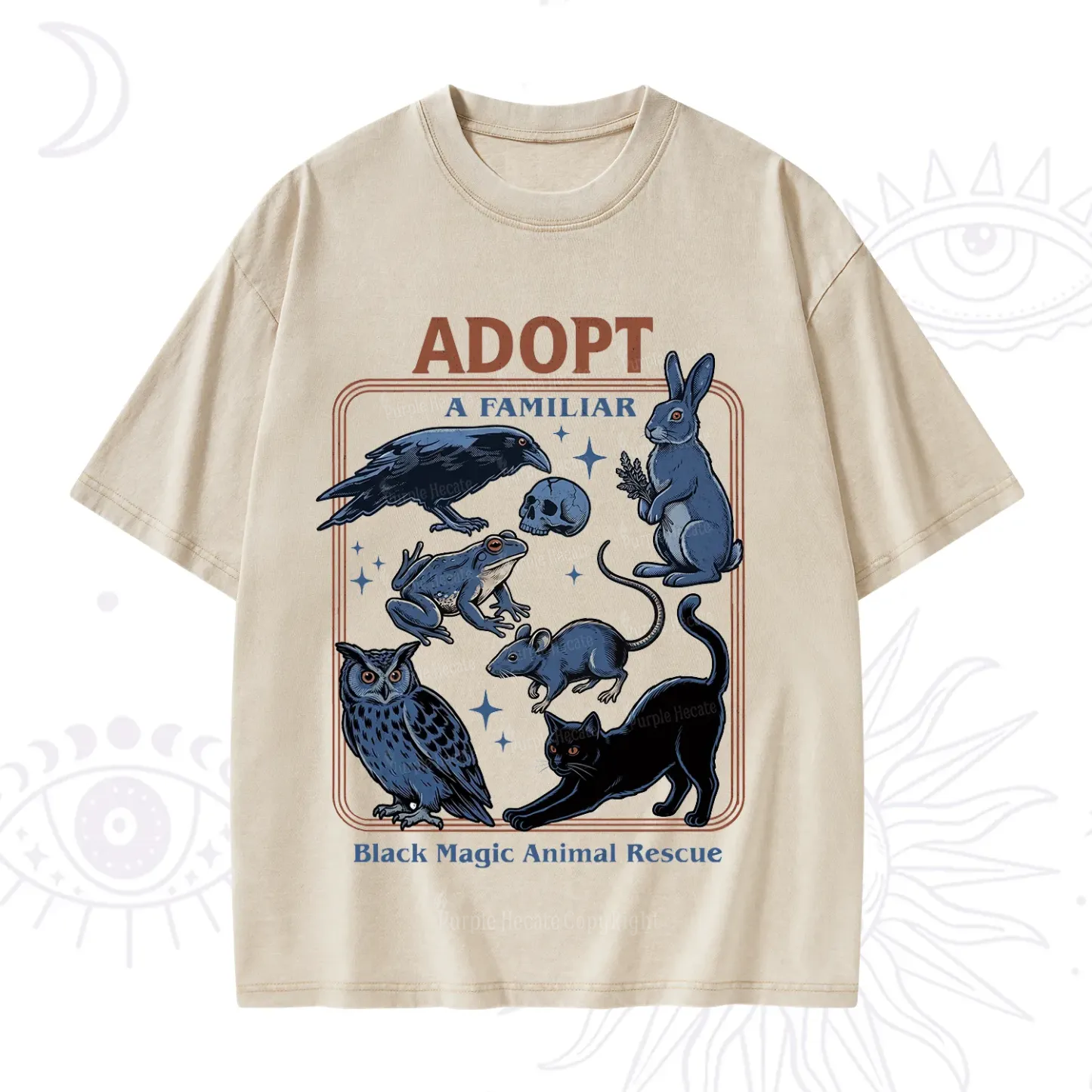 Purplehecate Adopt a Familiar Washed T-Shirt