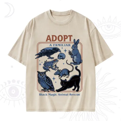 Purplehecate Adopt a Familiar Washed T-Shirt