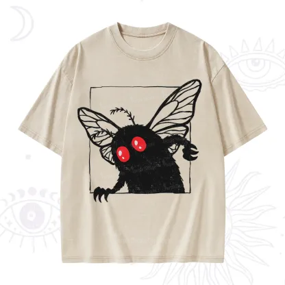 Purplehecate The Curious Mothman Washed T-Shirt