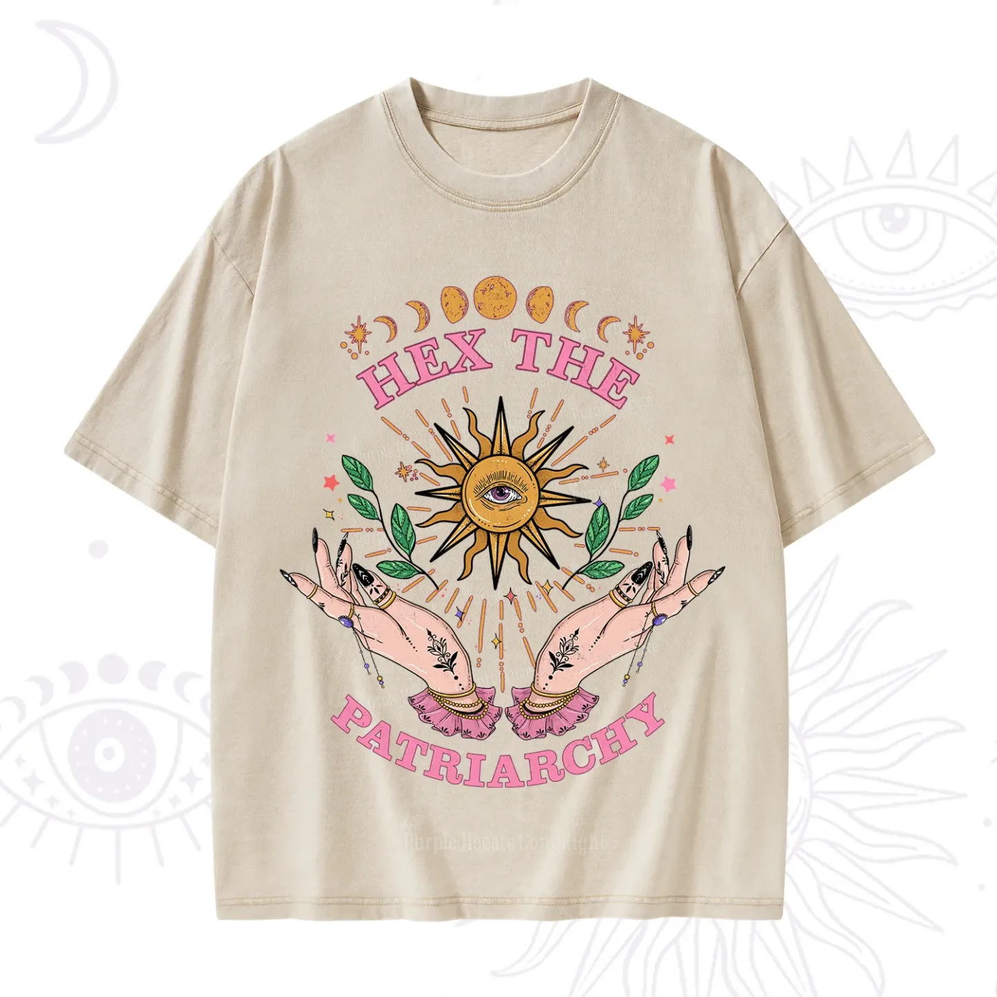 Purplehecate Hex The Patriarchy Witchy Washed T-Shirt