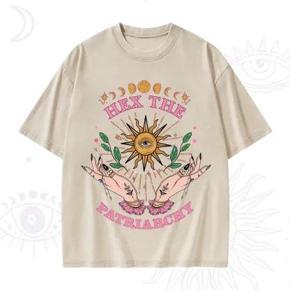 Purplehecate Hex The Patriarchy Witchy Washed T-Shirt