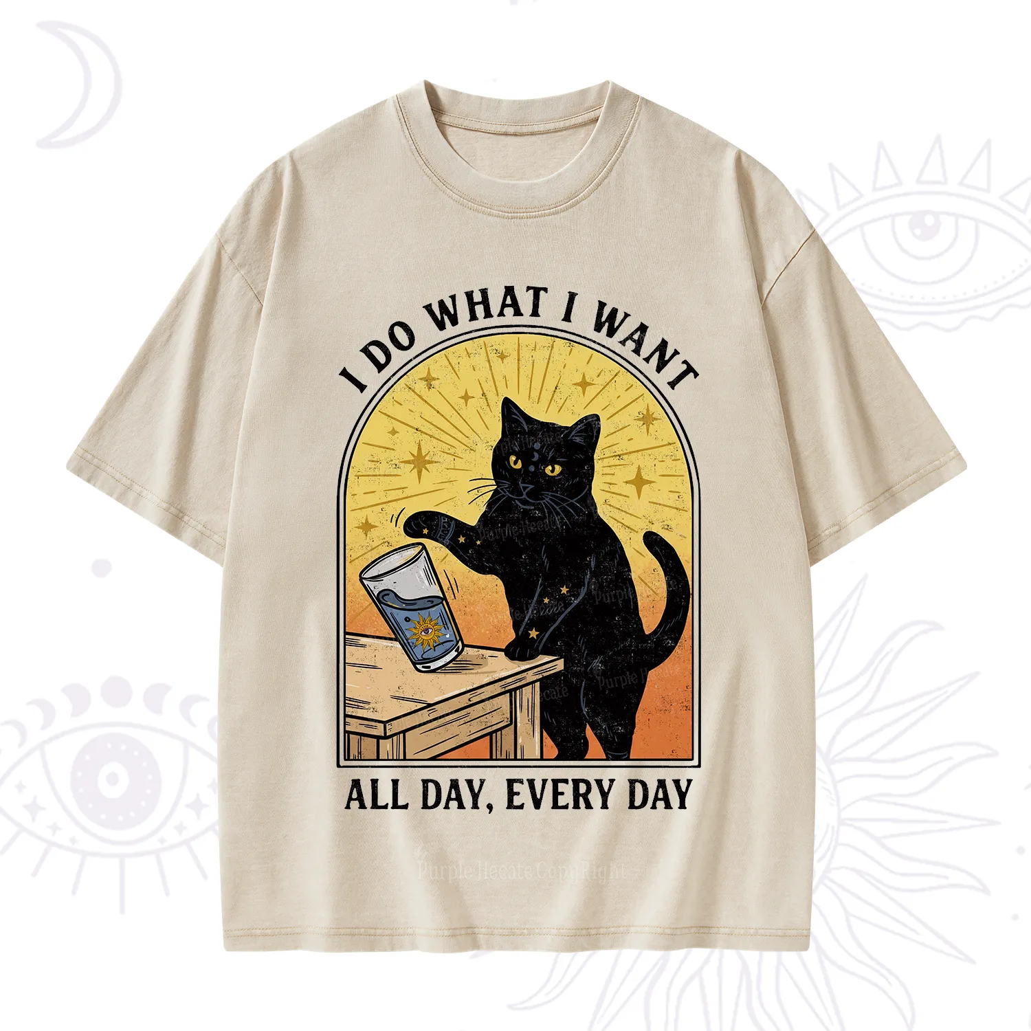 Purplehecate I Do What I What Washed T-Shirt