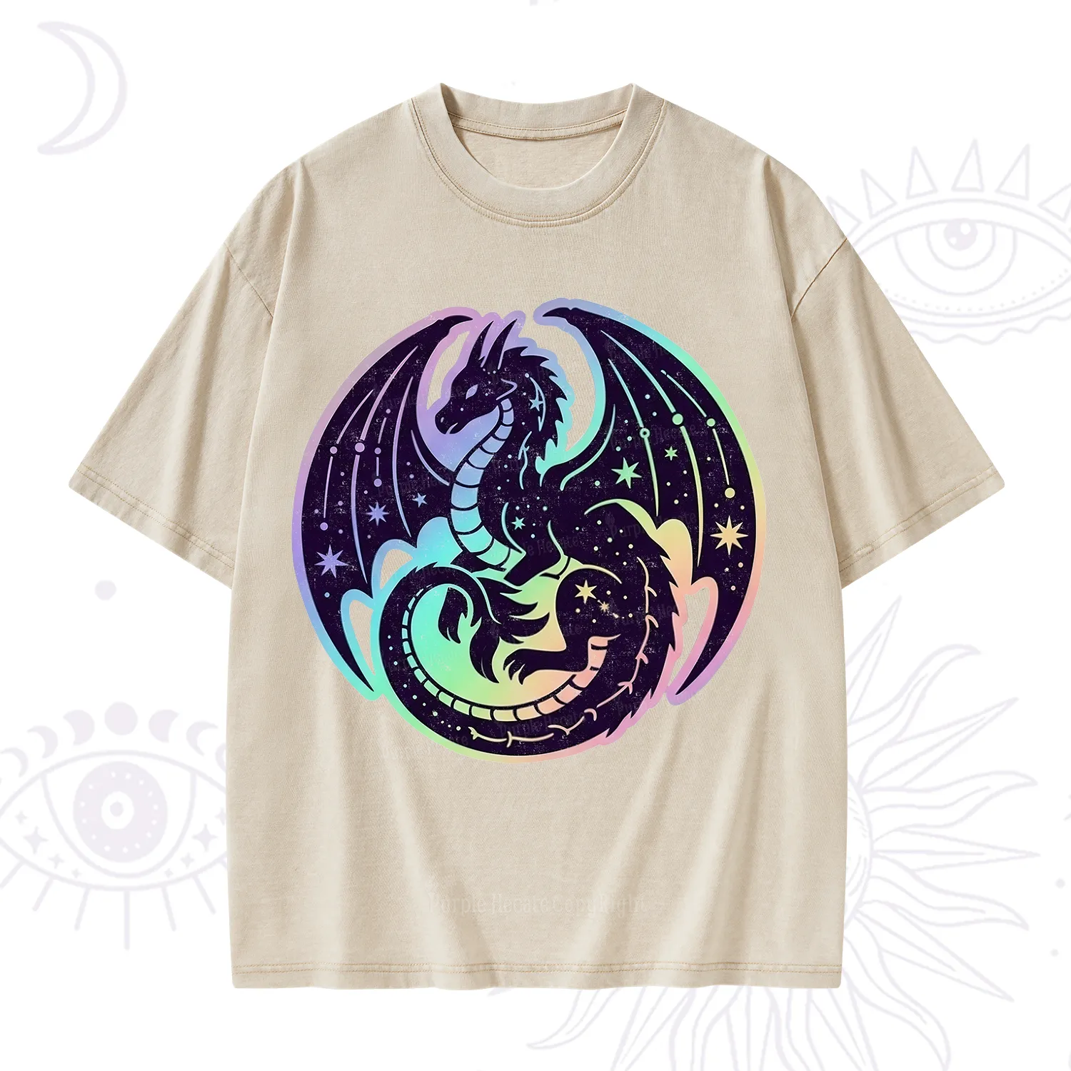 Purplehecate Cosmic Dragon Washed T-Shirt