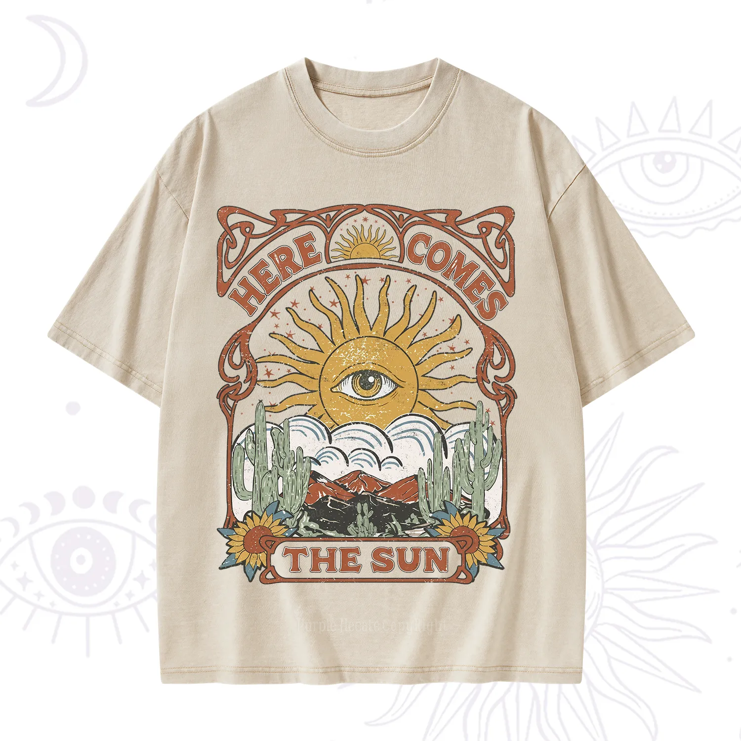 Purplehecate Here Comes The Sun Washed T-Shirt