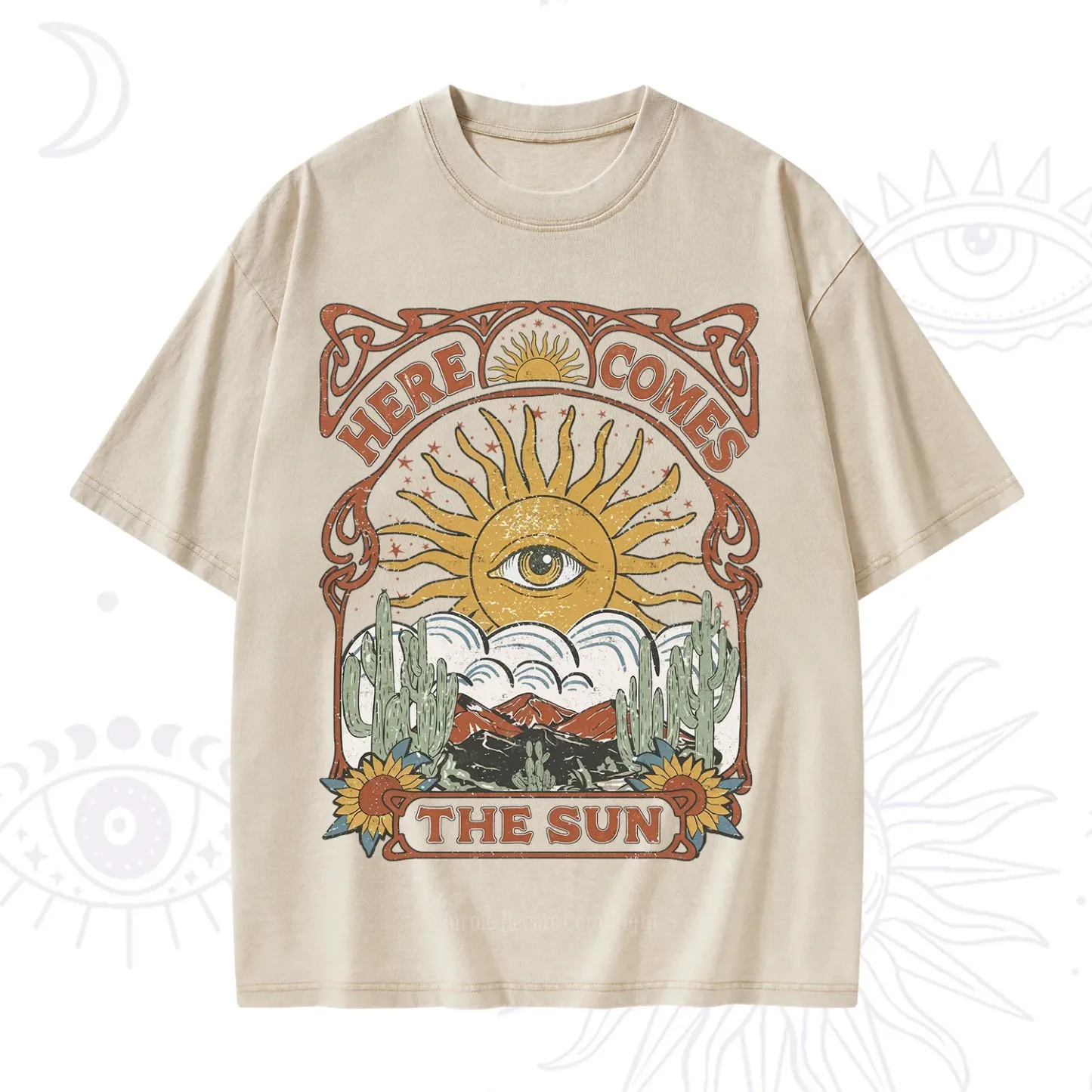 Purplehecate Here Comes The Sun Washed T-Shirt