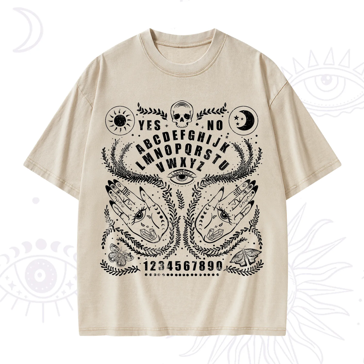Purplehecate Ouija Spirit Board Washed T-Shirt