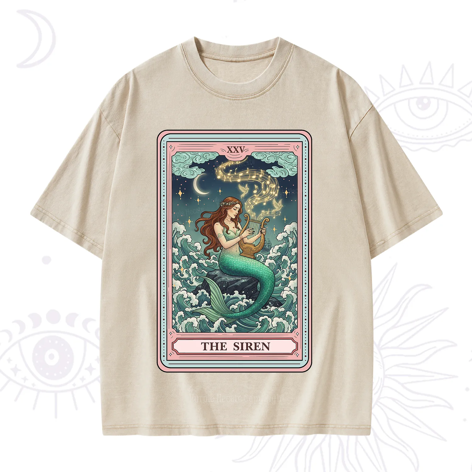 Purplehecate The Siren Tarot Washed T-Shirt