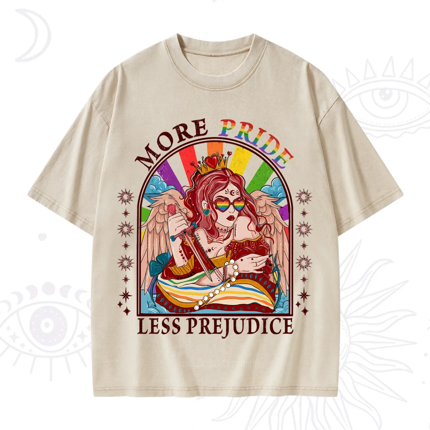 Purplehecate More Pride Less Prejudice Washed T-Shirt