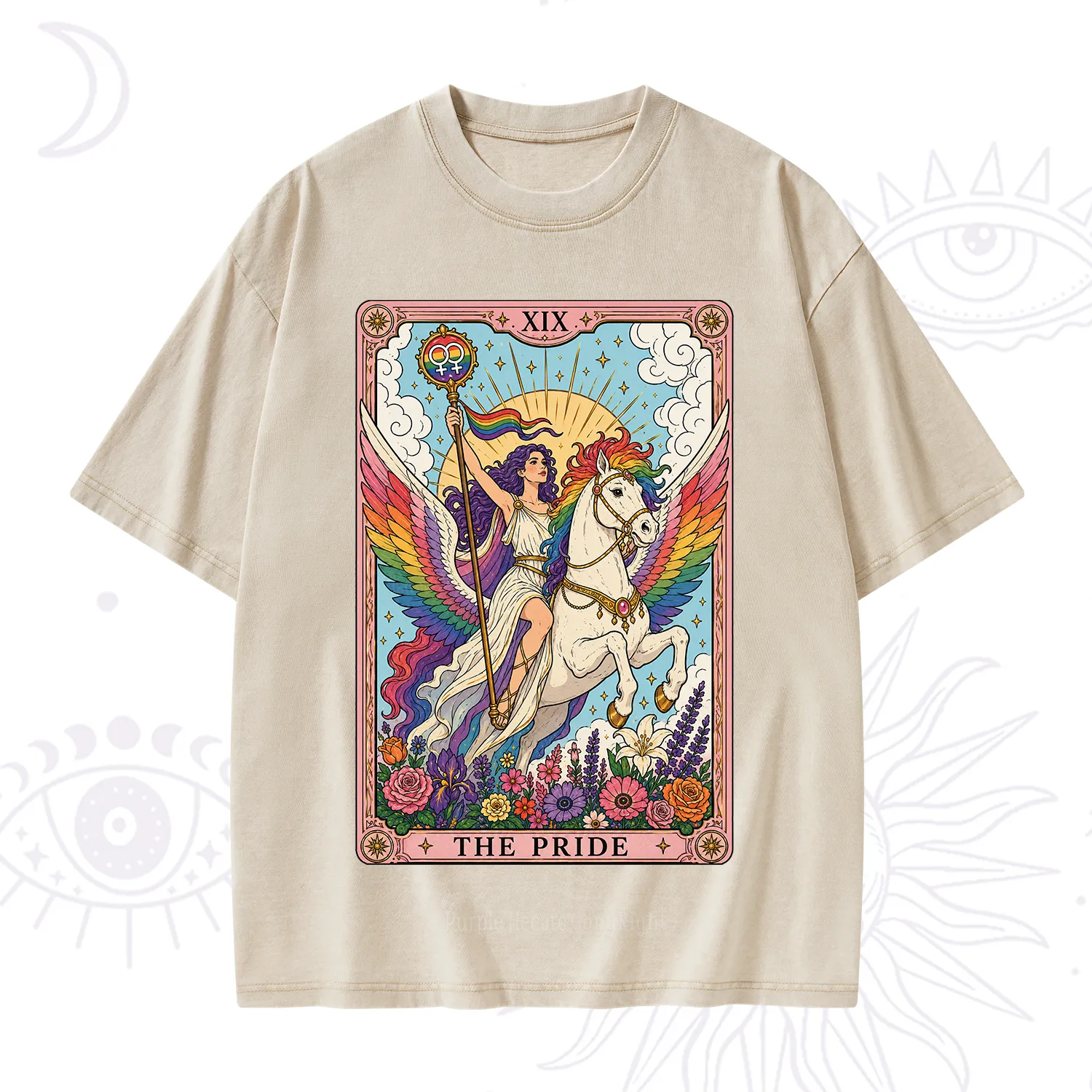 Purplehecate The Pride Tarot Card Washed T-Shirt