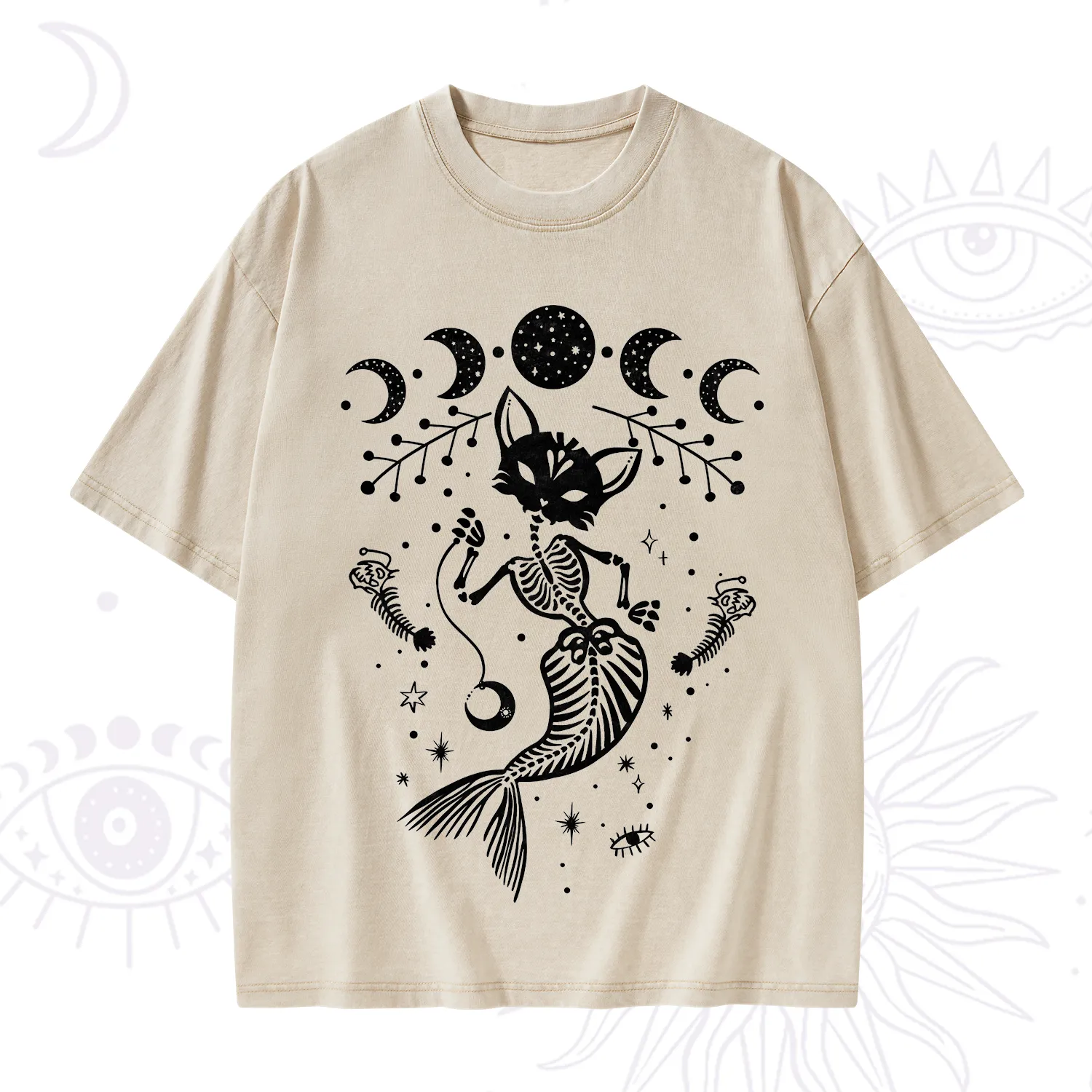 Purplehecate Purr-maid Tales Washed T-Shirt