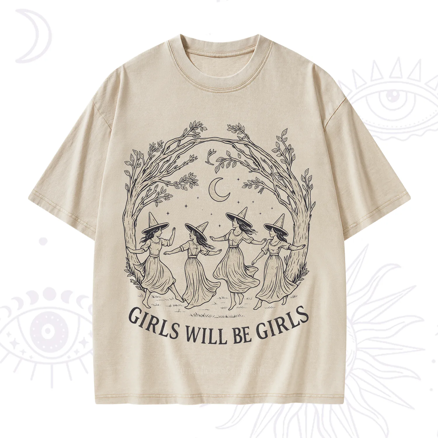 Purplehecate Girls Will Be Girls Witch Washed T-Shirt