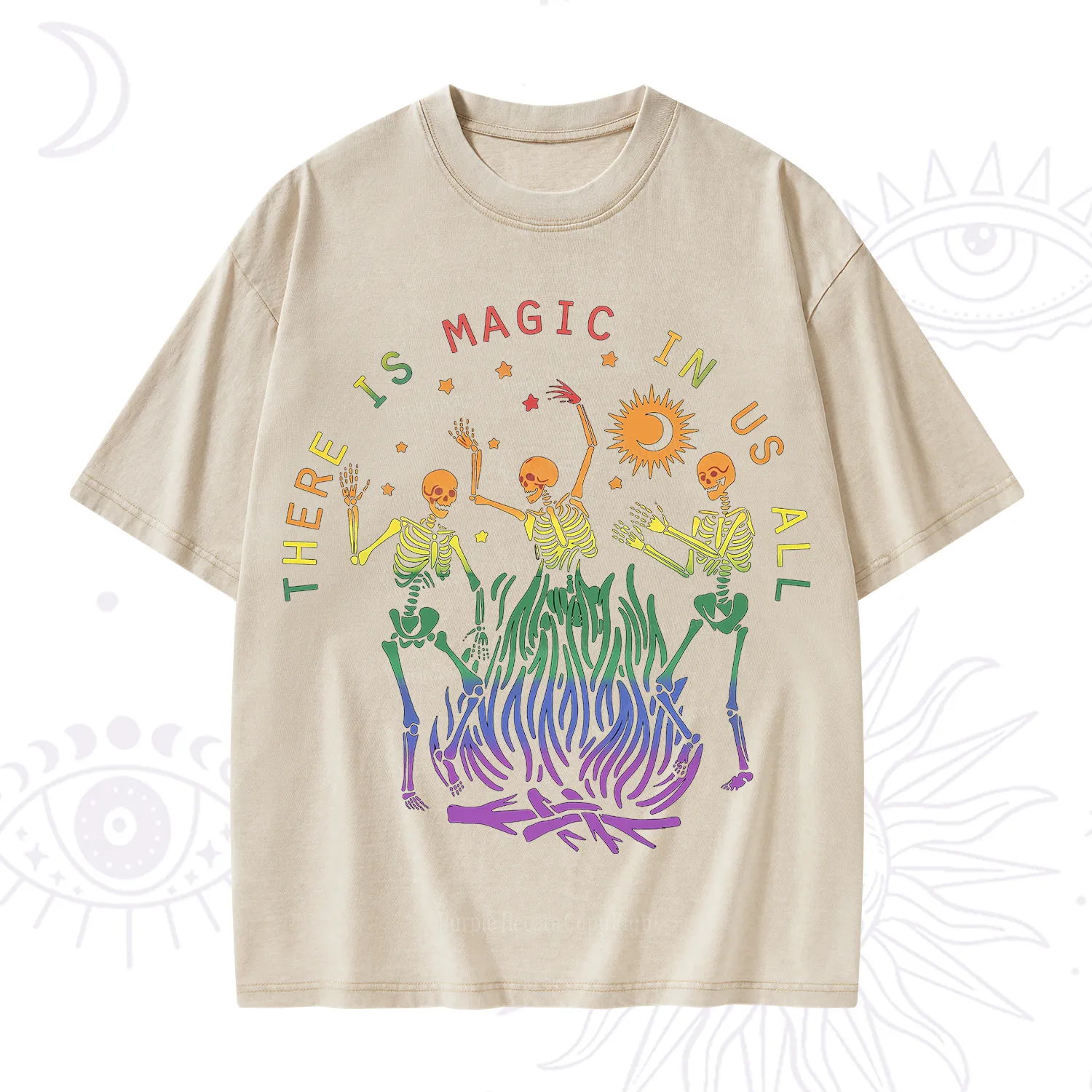 Purplehecate Pride Outfit There is Magic in Us All Back Washed T-Shirt