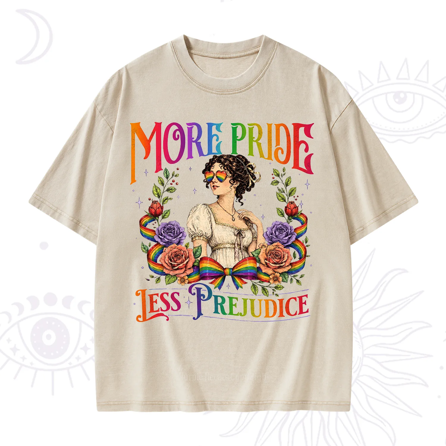 Purplehecate More Pride Less Prejudice Pride Washed T-Shirt