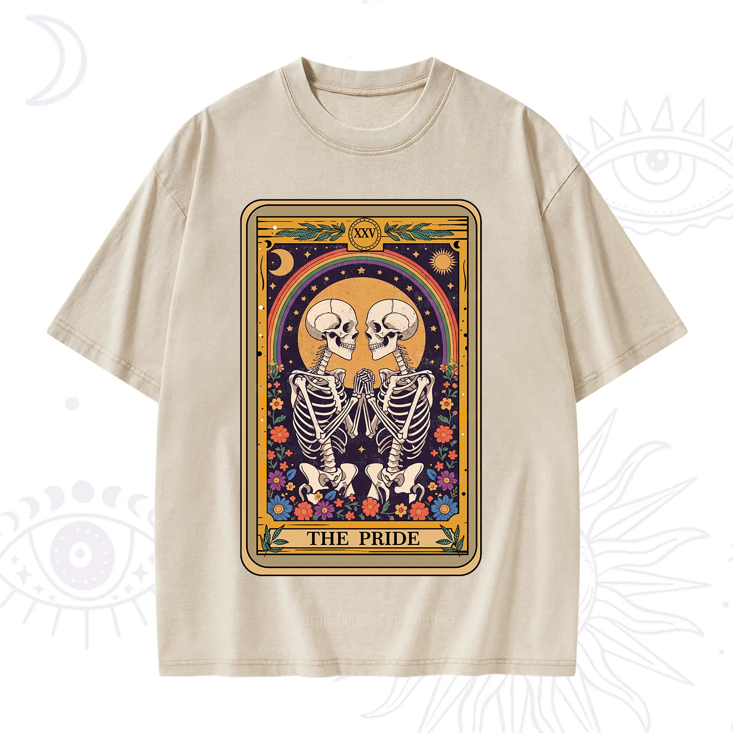 Purplehecate The Pride Skeleton Tarot Washed T-Shirt