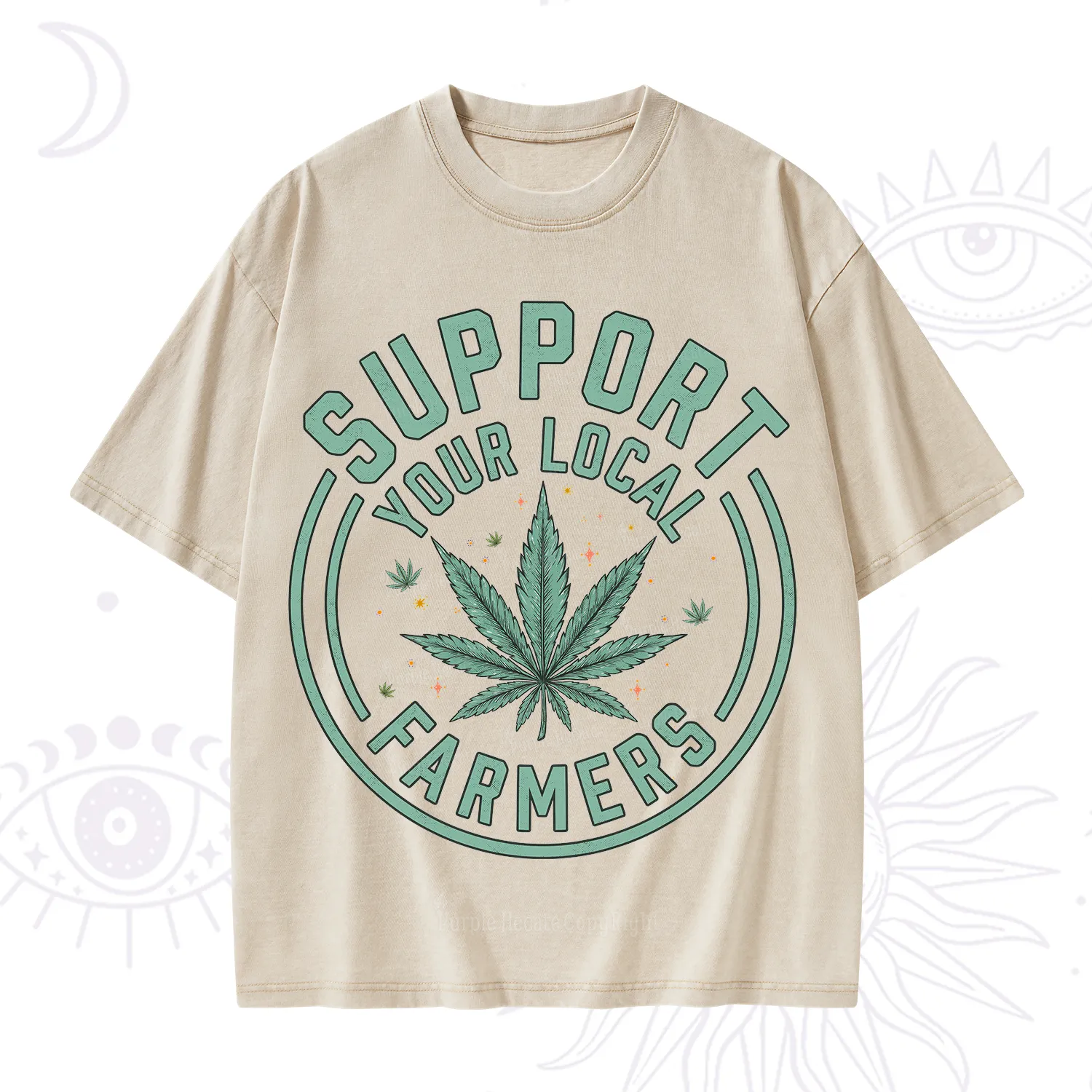 Purplehecate Support Your Local Farmers Washed T-Shirt