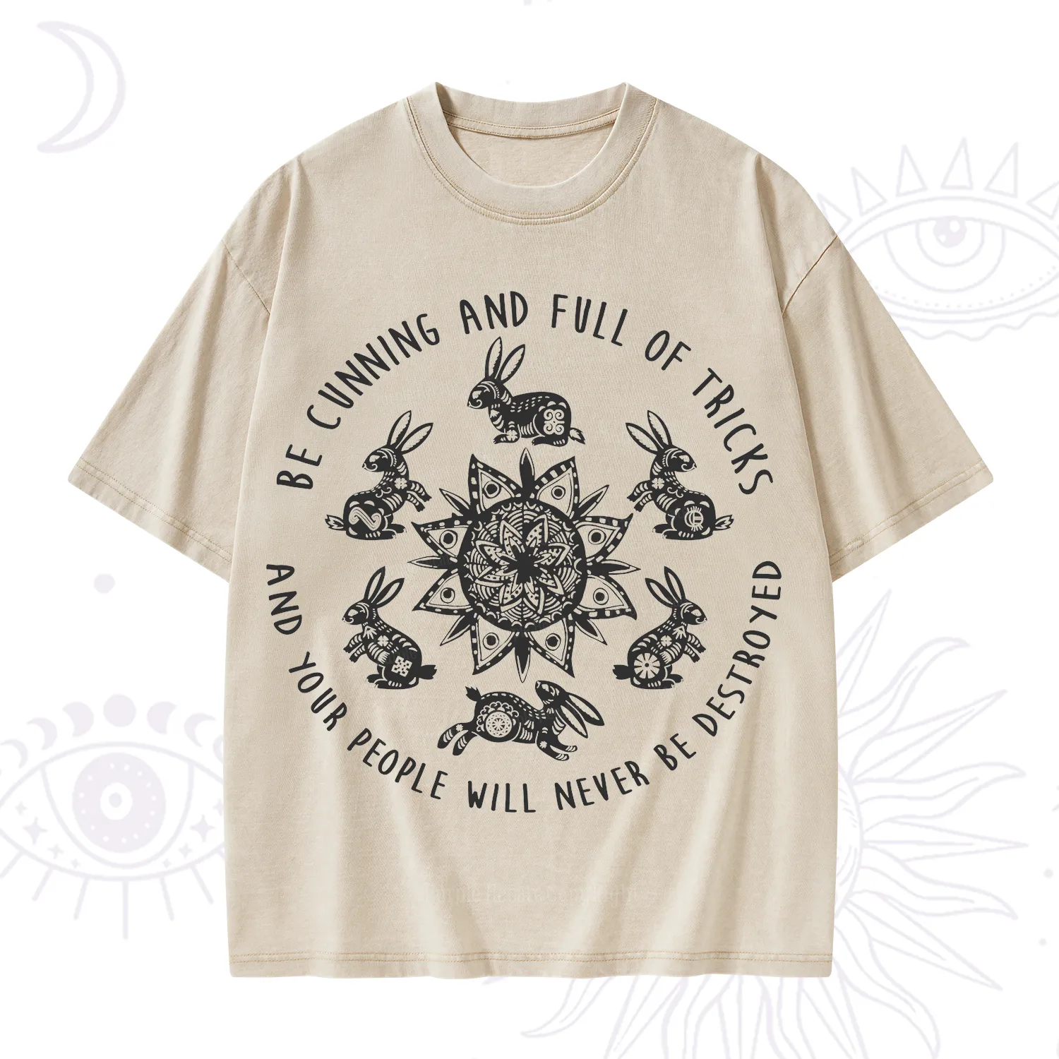 Purplehecate Cunning Rabbit Protection Spell Washed T-Shirt