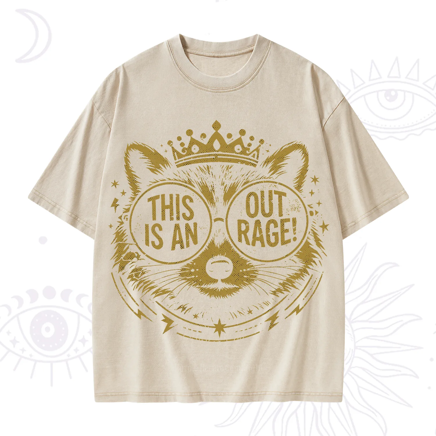 Purplehecate Royal Raccoon Rage Washed T-Shirt