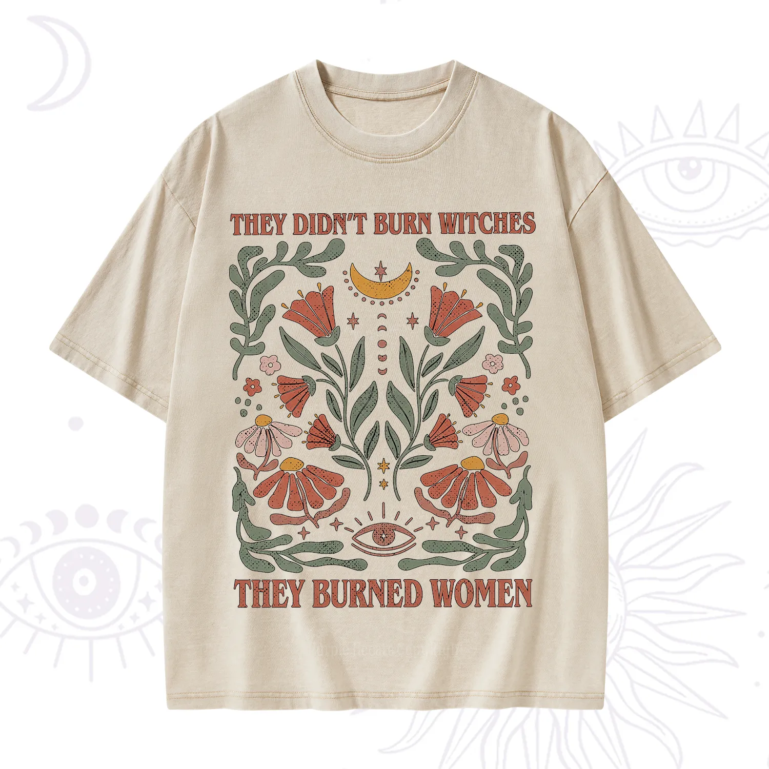 Purplehecate They Didn't Burn Witches They Burned Women Washed T-Shirt