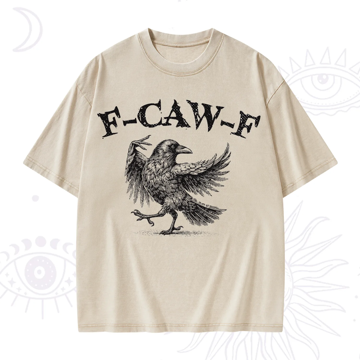 Purplehecate F-caw-f Crow Washed T-Shirt