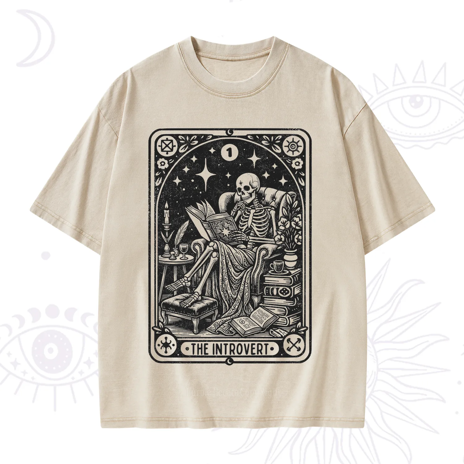 Purplehecate The Introvert Tarot Card Washed T-Shirt