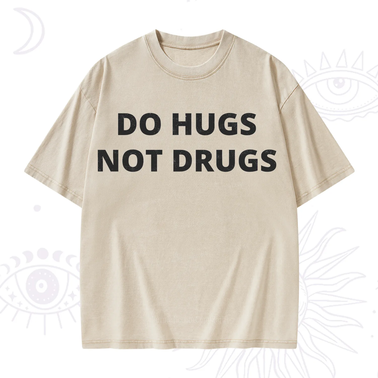Purplehecate Do Hugs Not Drugs Washed T-Shirt
