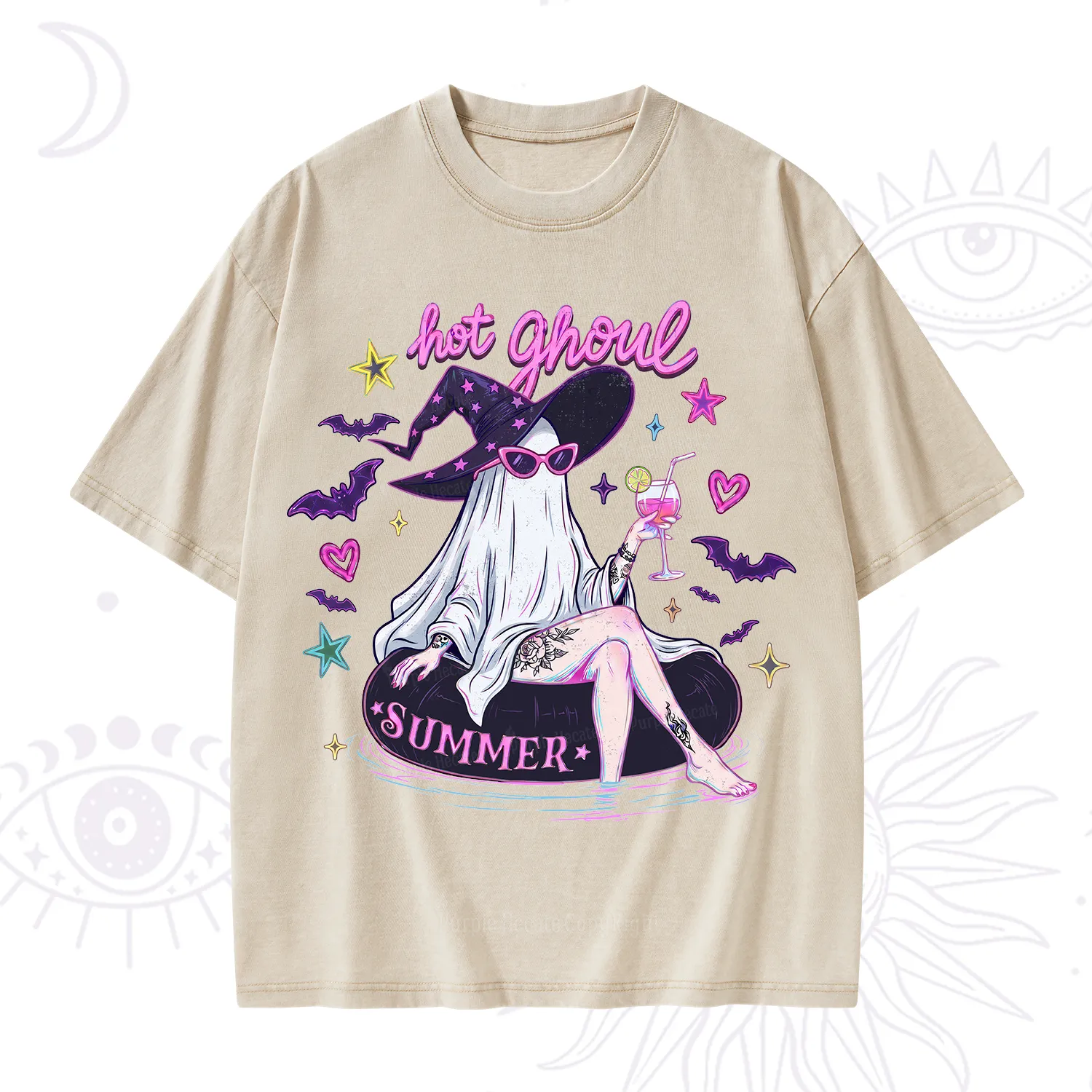 Purplehecate Hot Ghoul Summer Washed T-Shirt